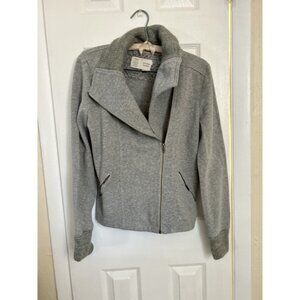 Monday Sunday Women's Knit Moto Jacket Sz M Rib Shawl Collar Casual Chic Layer